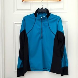 Ariat cold series pullover, large, Teal and black